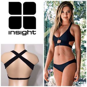Insight bondage cross back bikini top. NWT